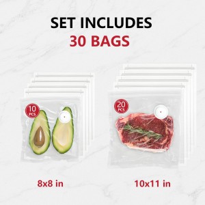 Vixino Vacuum Seal Bags 4-Size Variety Pack (40 bags total)